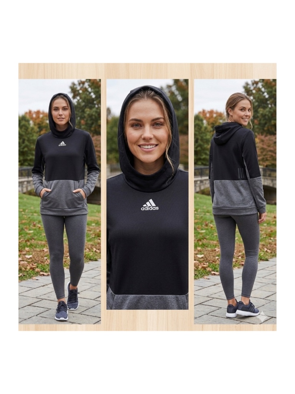 Adidas Black and Gray Performance Sweaters with Moisture-Wicking Fabric